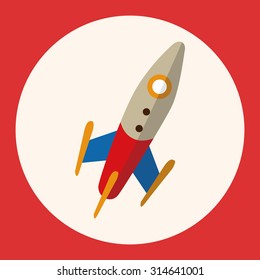 Spaceship flat icon elements background,eps10
