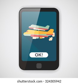 Spaceship flat icon with long shadow,eps10