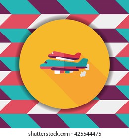 Spaceship flat icon with long shadow,eps10