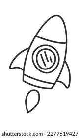 Raumfahrt-Ikone-Weltraumforschung. Vektorgrafik