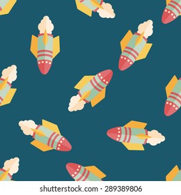 Spaceship flat icon,eps10 seamless pattern background
