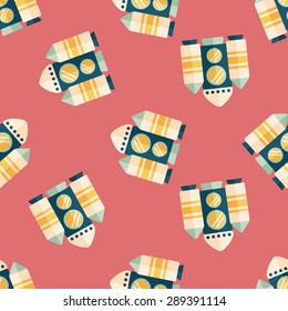 Spaceship flat icon,eps10 seamless pattern background