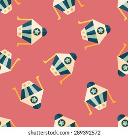 Spaceship flat icon,eps10 seamless pattern background