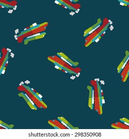 Spaceship flat icon,eps10 seamless pattern background