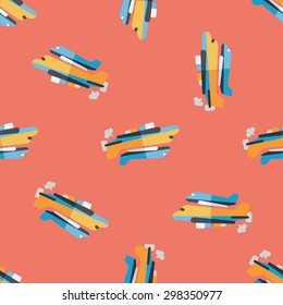 Spaceship flat icon,eps10 seamless pattern background