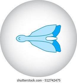Spaceship flat sign symbol icon on background