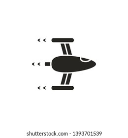 spaceship, fly, space icon. Simple glyph, flat vector of Space icons for UI and UX, website or mobile application