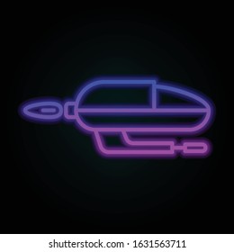 Spaceship, fly, space nolan-neon style icon. Simple thin line, outline vector of space for ui and ux, website or mobile application