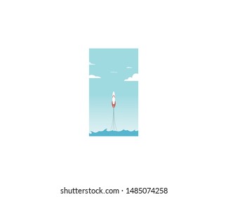 Spaceship flying across the clouds. This picture is suitable for your mobile phone wallpapers