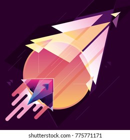 spaceship of the future on solar sails, science fiction
