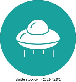 Diseño de icono de línea de vector de glifos de SpaceShip