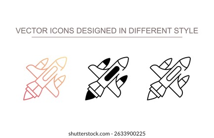 Spaceship icon design with white background stock illustration