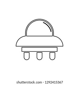 spaceship icon. Element of cyber security for mobile concept and web apps icon. Thin line icon for website design and development, app development