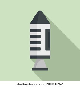 Spaceship icon. Flat illustration of spaceship vector icon for web design