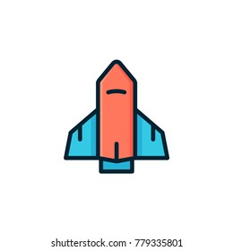 spaceship icon modern style
