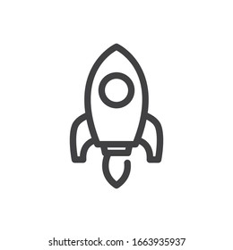 Spaceship icon on white background
