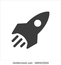 Icono de nave espacial sobre fondo blanco