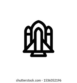 Spaceship Icon , Rocket Logo, Space Symbol .