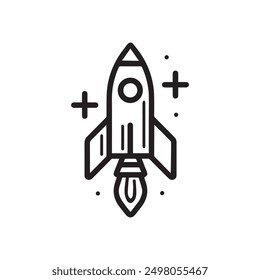 Spaceship icon set vector design symbol of science and technology.
