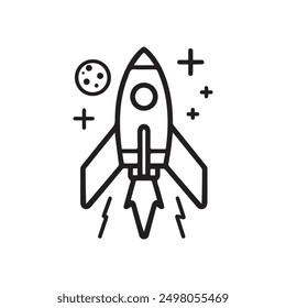 Spaceship icon set vector design symbol of science and technology.