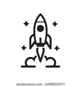 Spaceship icon set vector design symbol of science and technology.