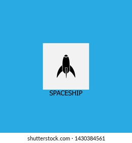 spaceship icon sign signifier vector