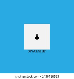 spaceship icon sign signifier vector