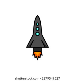 spaceship icon, a simple spaceship design with an elegant concept