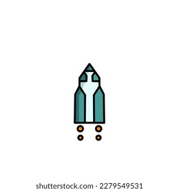 spaceship icon, a simple spaceship design with an elegant concept