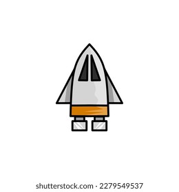 spaceship icon, a simple spaceship design with an elegant concept