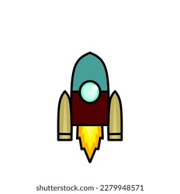 spaceship icon, a simple spaceship design with an elegant concept