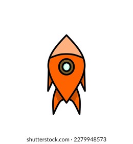 spaceship icon, a simple spaceship design with an elegant concept