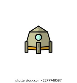 spaceship icon, a simple spaceship design with an elegant concept