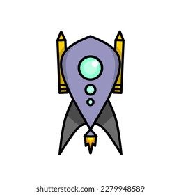 spaceship icon, a simple spaceship design with an elegant concept