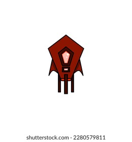 spaceship icon, a simple spaceship design with an elegant concept