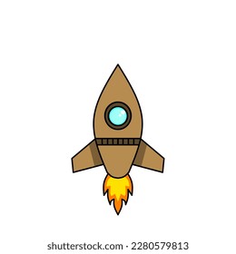 spaceship icon, a simple spaceship design with an elegant concept