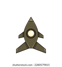 spaceship icon, a simple spaceship design with an elegant concept