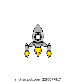 spaceship icon, a simple spaceship design with an elegant concept