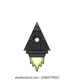 spaceship icon, a simple spaceship design with an elegant concept