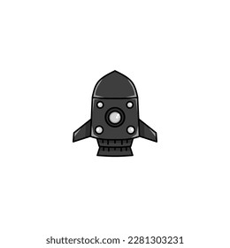 icono de nave espacial, un diseño de nave espacial simple con un concepto elegante