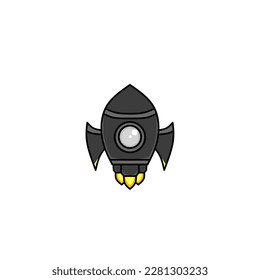 spaceship icon, a simple spaceship design with an elegant concept