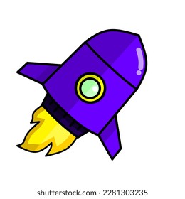 spaceship icon, a simple spaceship design with an elegant concept
