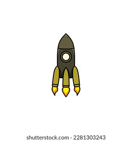 spaceship icon, a simple spaceship design with an elegant concept