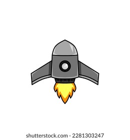 spaceship icon, a simple spaceship design with an elegant concept