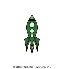 spaceship icon, a simple spaceship design with an elegant concept