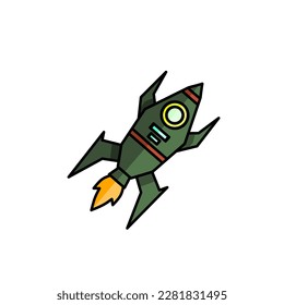 spaceship icon, a simple spaceship design with an elegant concept