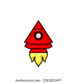 spaceship icon, a simple spaceship design with an elegant concept
