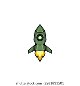 spaceship icon, a simple spaceship design with an elegant concept