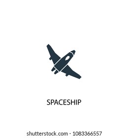 spaceship icon. Simple element illustration. spaceship concept symbol design from space exploration collection. Can be used for web and mobile.