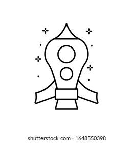 Spaceship icon. Simple line, outline vector of rocket icons for ui and ux, website or mobile application